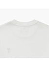 Chain Stitch Heart Logo Long Sleeve T-Shirt White - AMI - BALAAN 5