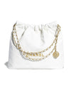 Shiny Calfskin 22 Small Shoulder Bag White - CHANEL - BALAAN 1