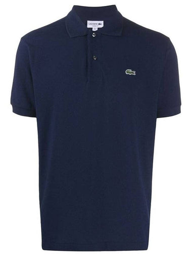 Slim Fit Short Sleeve Polo Shirt Navy - LACOSTE - BALAAN 1