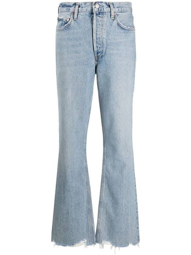 Mid Rise Frayed Hems Bootcut Jeans Blue - AGOLDE - BALAAN 2