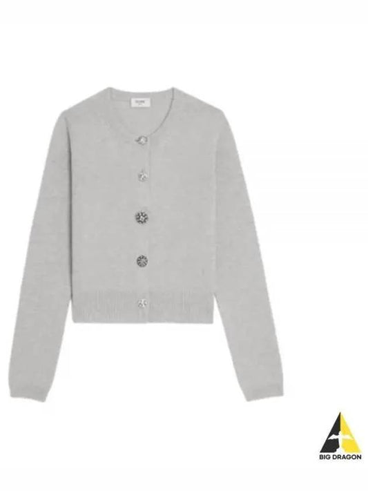 Triomphe Cashmere Cardigan Grey - CELINE - BALAAN 2