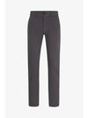 Slim Fit Stretch Cotton Satin Chino Straight Pants Grey - HUGO BOSS - BALAAN 2