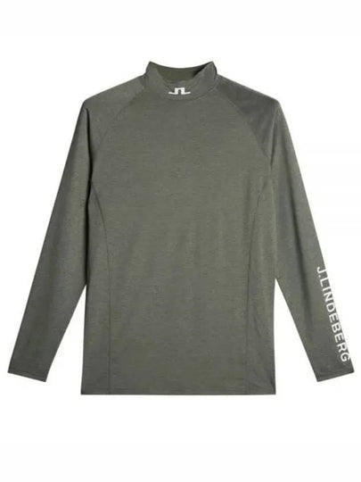 Men's Aelo Soft Compression Long Sleeve T-Shirt Forest Green Melange - J.LINDEBERG - BALAAN 2