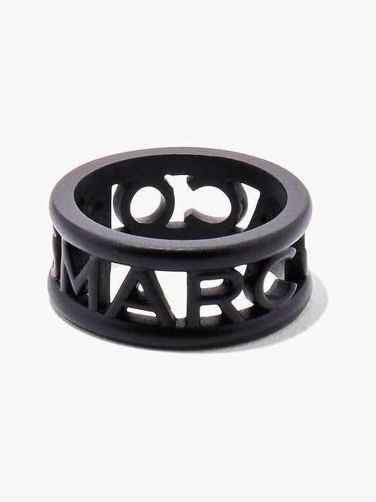 Monogram Metal Logo Ring_Black (2S3JRN002J20-001) - MARC JACOBS - BALAAN 1