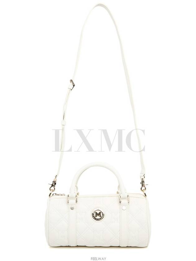 Classic White Cylinder Bag Barrel Top Handle Cross Boston - METROCITY - BALAAN 10