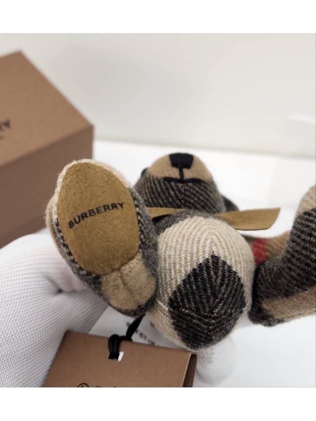 Checked Bear Keychain Beige - BURBERRY - BALAAN 4