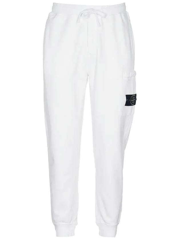 Wappen Patch Drawstring Track Pants White - STONE ISLAND - BALAAN 2