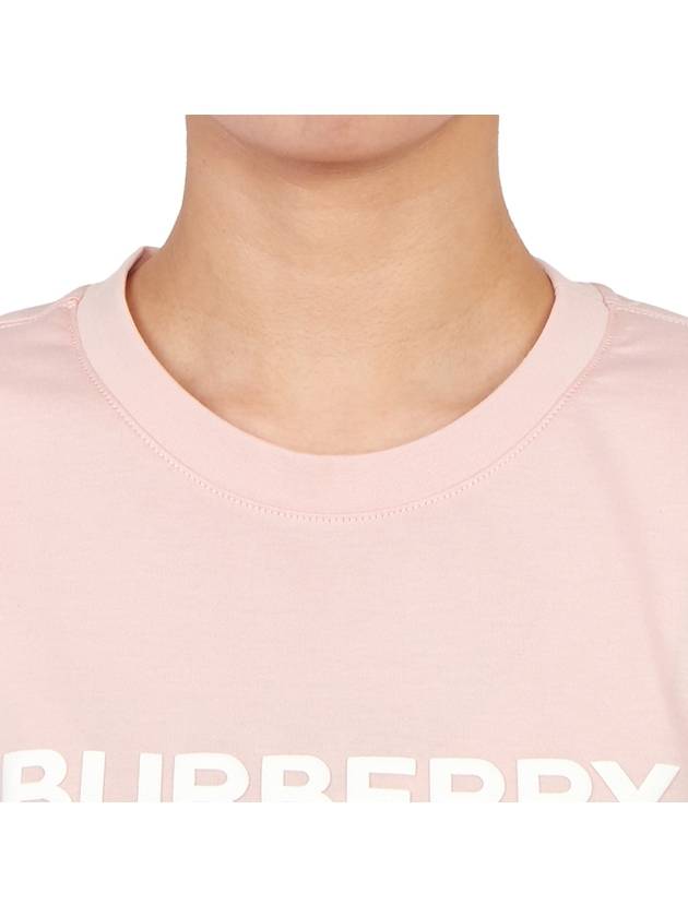 Women's Logo Print Cotton Short Sleeve T-Shirt Pink - BURBERRY - BALAAN 9