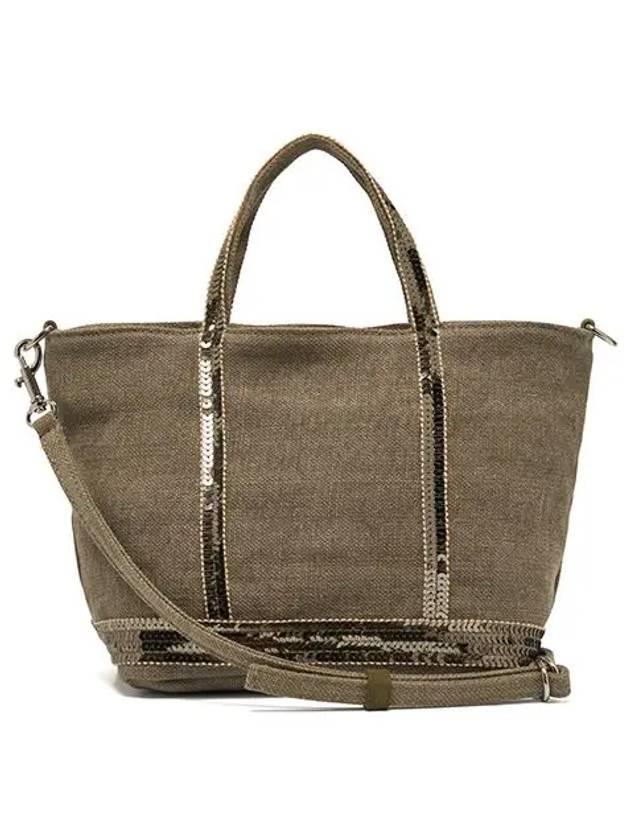 Cabas Mini Tote Bag Khaki - VANESSA BRUNO - BALAAN 2