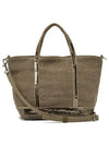 Cabas Mini Tote Bag Khaki - VANESSA BRUNO - BALAAN 4