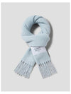 Baby Alpaca Plain Scarf Sky Blue QK3X84CM2Q - MAISON KITSUNE - BALAAN 3