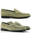 Men's Suede Penny Loafers Green - TOD'S - BALAAN 2