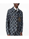 Distorted Damier Denim Jacket Blue - LOUIS VUITTON - BALAAN 4