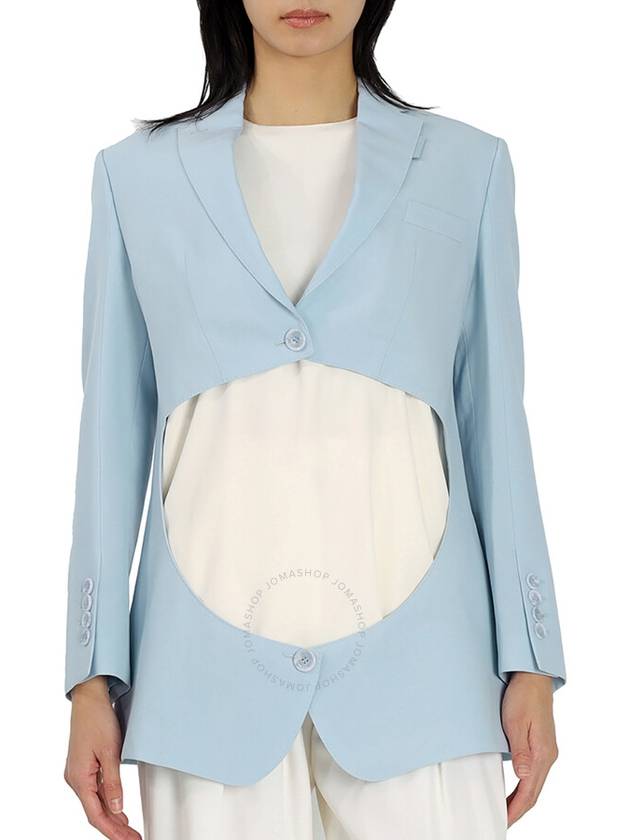 Women's Wool Blazer Jacket Blue - BURBERRY - BALAAN 2