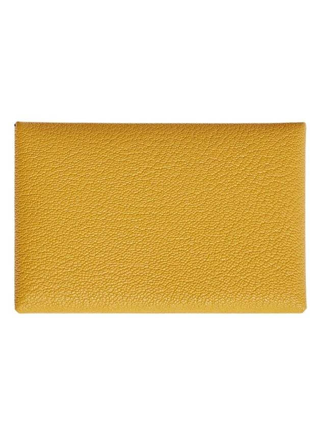 Card Holder Goatskin Palladium Calvi Verso Sun Blue - HERMES - BALAAN 8