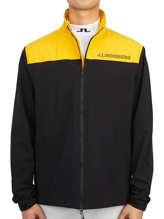 Men's Golf Bridge Rain Jacket Black - J.LINDEBERG - BALAAN 3