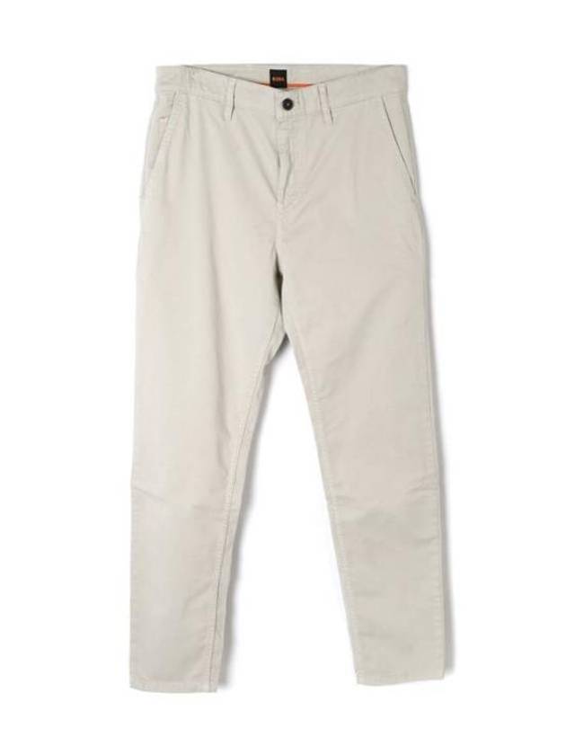 Chino Fit Tapered Stretch Cotton Satin Straight Pants Light Beige - HUGO BOSS - BALAAN 2