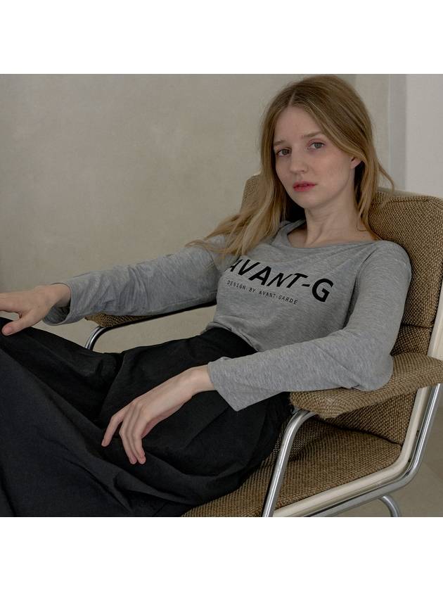 Soft Long Sleeve Logo T-shirt GRAY - AVANT-G - BALAAN 3