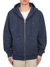 Tonal Fox Head Patch Comfort Zip Up Hoodie Ink Blue - MAISON KITSUNE - BALAAN 3