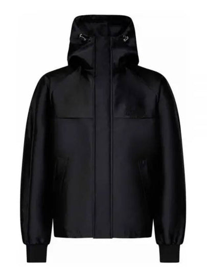 Embroidery Logo Hooded Jacket Black - ALEXANDER MCQUEEN - BALAAN 2