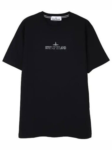 Stamp One Print Cotton Jersey Short Sleeve T Shirt Slim Fit Tee - STONE ISLAND - BALAAN 1