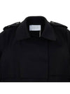 Harris Waff London Belted wool trench coat A1129MLK 199 - HARRIS WHARF LONDON - BALAAN 5