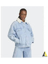 Neutral Court Denim Jacket Clear Blue - ADIDAS - BALAAN 2