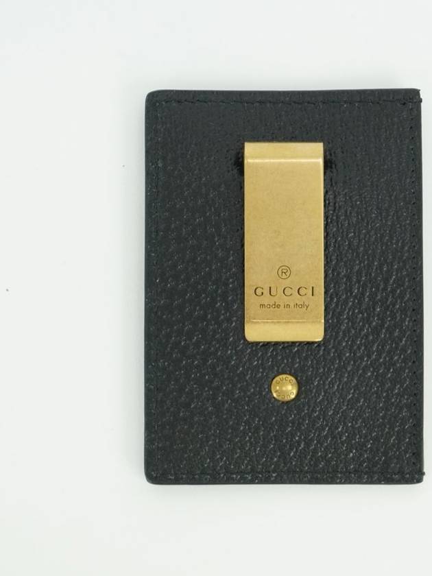 GG Marmont Leather Card Wallet Black - GUCCI - BALAAN 4