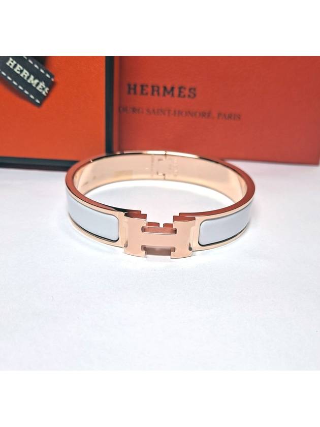 Clic H Bracelet Gold Blanc - HERMES - BALAAN 3