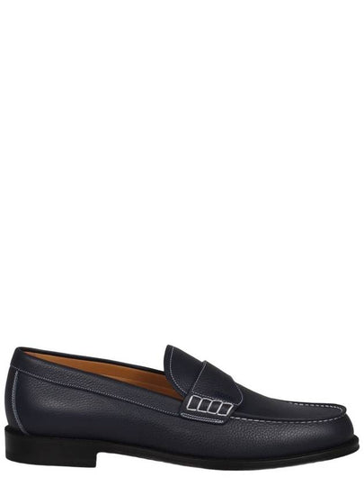 Granville Grained Calfskin Loafers Navy - DIOR - BALAAN 2