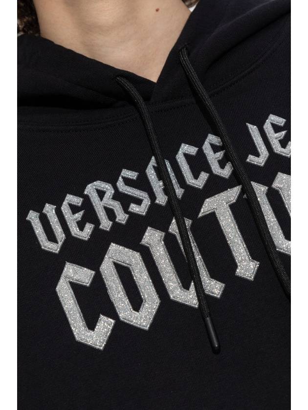 Versace Jeans Couture Oversize Hoodie, Women's, Black - VERSACE - BALAAN 5