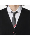 Milano Stitch 4-Bar Cardigan Black - THOM BROWNE - BALAAN 6