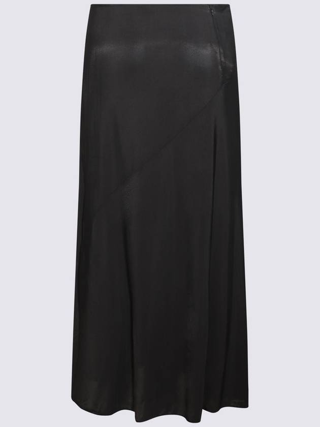 BLACK VISCOSE MIDI SKIRT J01MA0127J20048001 - JIL SANDER - BALAAN 6