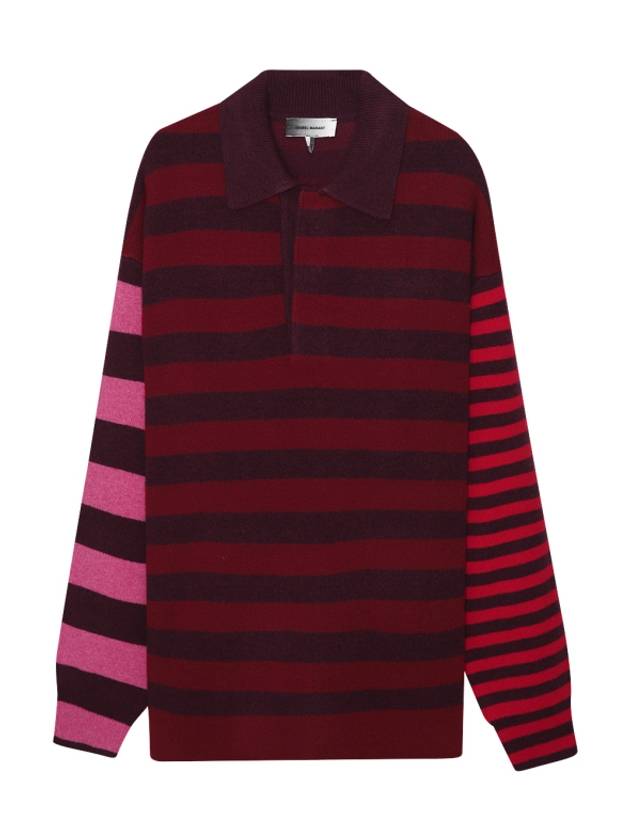 Lirio Wool Polo Knit Top Burgundy - ISABEL MARANT - BALAAN 2