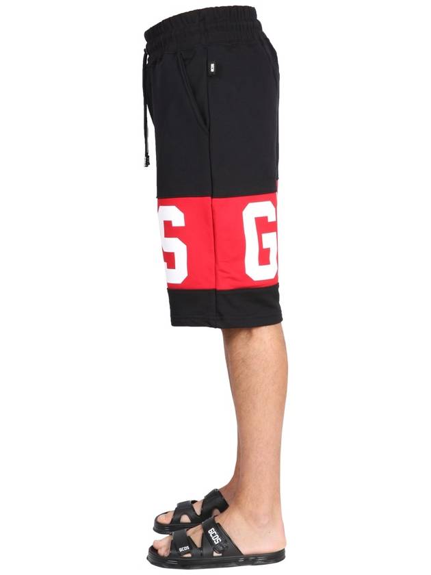 Logo Band Regular Sweat Shorts Black - GCDS - BALAAN 4