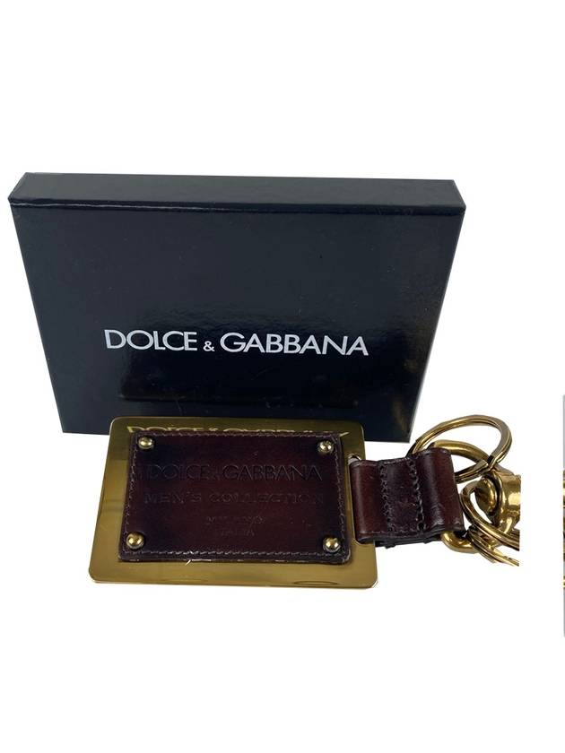 Vintage DG Logo Multipurpose Brown Gold Key Holder - DOLCE&GABBANA - BALAAN 6