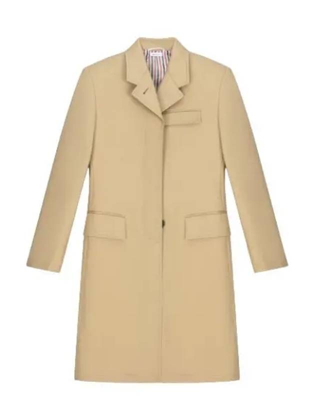 RWB Loop Tab High Armhole Mackintosh Single Coat Beige - THOM BROWNE - BALAAN 2