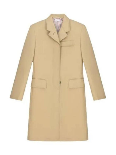 RWB Loop Tab High Armhole Mackintosh Single Coat Beige - THOM BROWNE - BALAAN 2