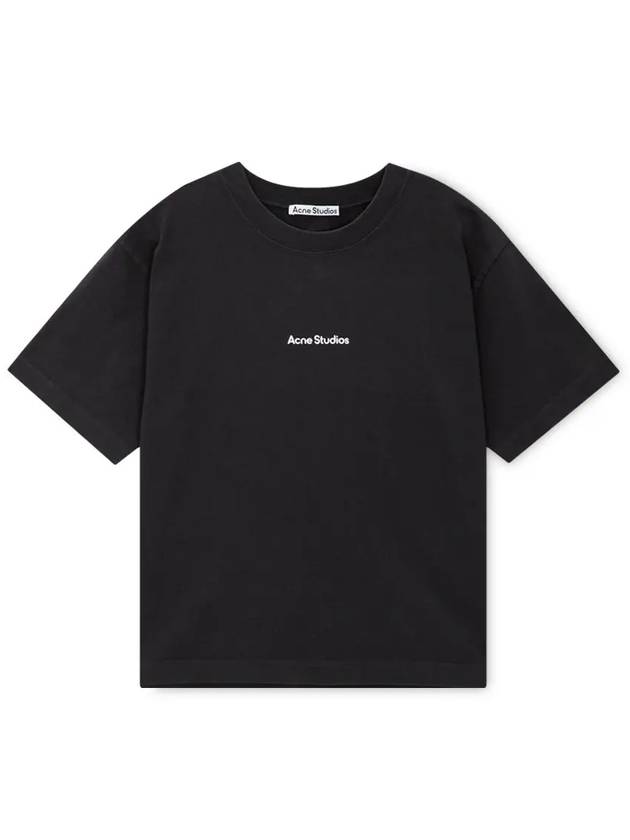 Logo Print Short Sleeve T-Shirt Black - ACNE STUDIOS - BALAAN 2