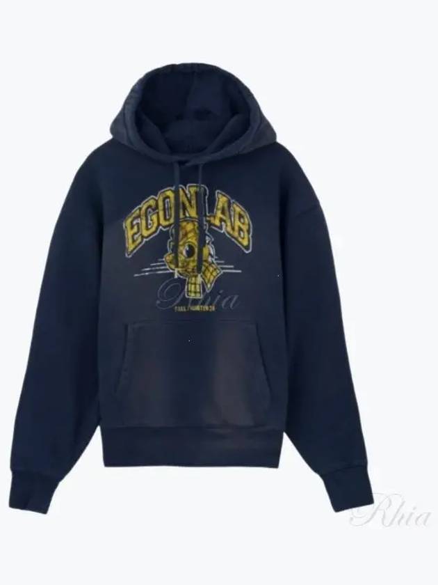 Graphic Printing Cotton Hood AW24 HD 002 A Dragon Navy Sunfade - EGONLAB - BALAAN 1