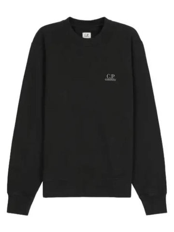 Logo sweatshirt black t shirt - CP COMPANY - BALAAN 1