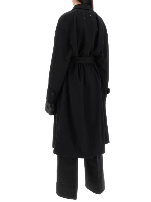 Belted Sleeve Trench Coat Black - MAISON MARGIELA - BALAAN 5