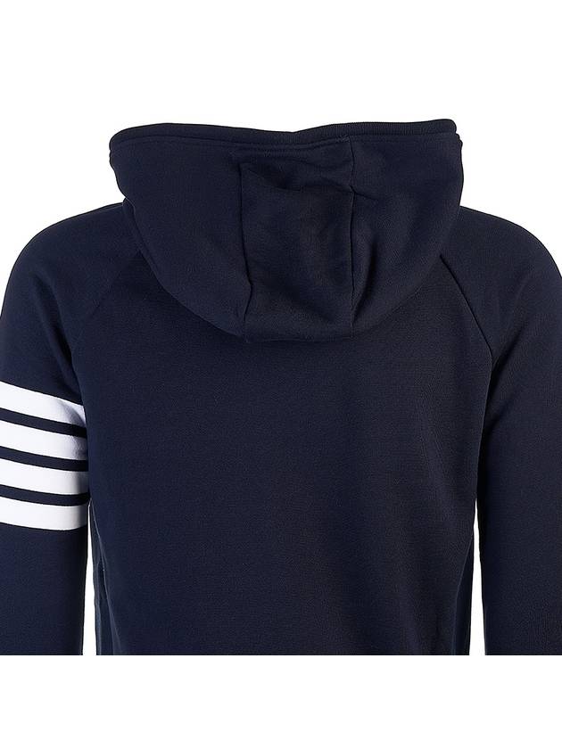 Engineered 4 Bar Diagonal Zip Up Hoodie Navy - THOM BROWNE - BALAAN 6