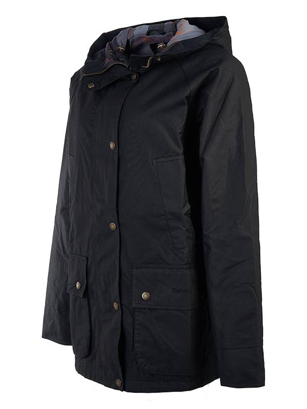 Arley Wax Hooded Jacket Black - BARBOUR - BALAAN 3