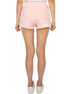 Women's Embroidered Logo Cotton Shorts Baby Pink - SPORTY & RICH - BALAAN 5