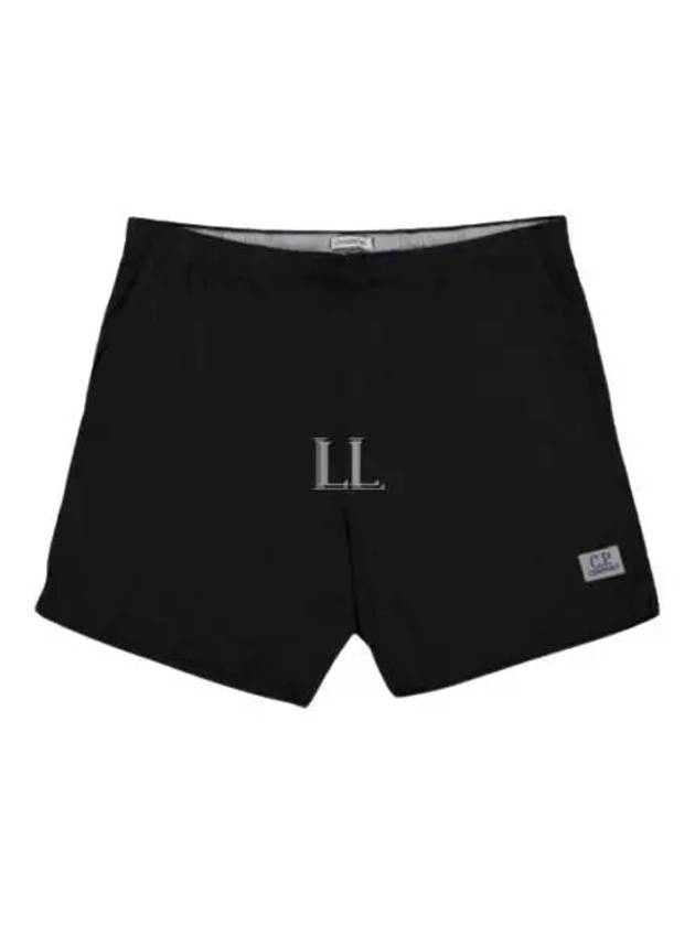 Eco-Chrome R Logo Patch Swim Shorts Black - CP COMPANY - BALAAN 2