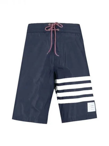 Diagonal bar drawstring swim shorts 270688 - THOM BROWNE - BALAAN 1