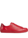 Ace Interlocking G Low Top Sneakers Hibiscus Red - GUCCI - BALAAN 1