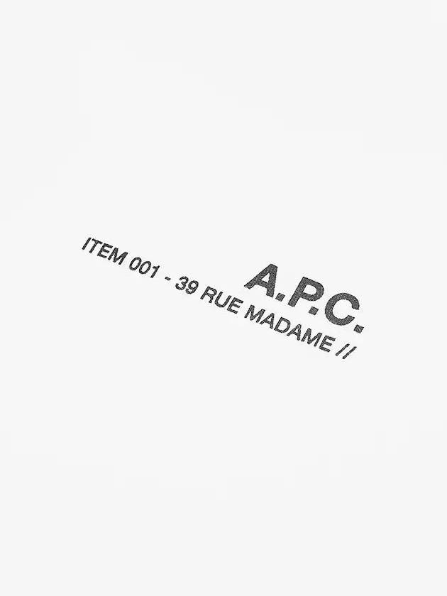 Men's Item Logo Short Sleeve T-Shirt White - A.P.C. - BALAAN 4