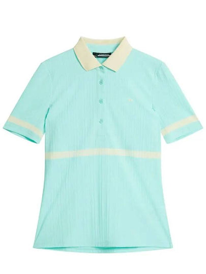 Golf Moira Short Sleeve Polo Shirt Aruba Blue - J.LINDEBERG - BALAAN 2